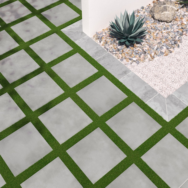 Merden 24 in. x 24 in. x 1.18 in. Matte Porcelain Stone Look Paver (8 sq. ft./unit, 2 Pieces), Vapor