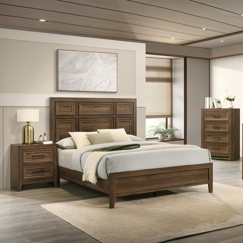 Mobilier de chambre à coucher encastré 1pc, Grand lit