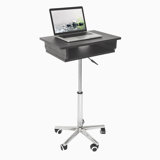 Techni Mobili Folding Table Laptop Cart, Graphite