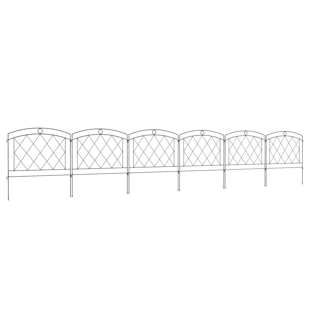 Alouette 61cm H x 366cm W Metal Fence Panels Included