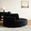 Fauteuil pivotant à 360° Fluffy Modern Sleeper 55''l en velours côtelé et mousse chenille, idéal pour la maison. Facile à installer, il est livré avec un coussin et offre un soutien simple et efficace.