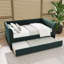 Lit de jour simple capitonné en velours capitonné avec couchette-159987493