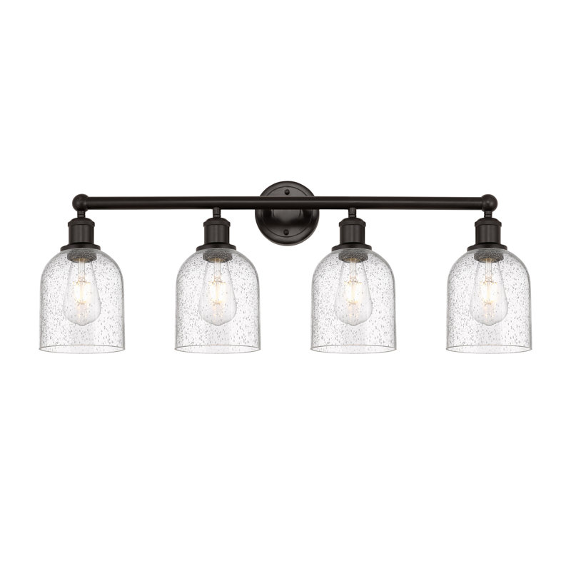 Éclairage pour salle de bain 4 lumières Bella, Bronze huilé, Bullé