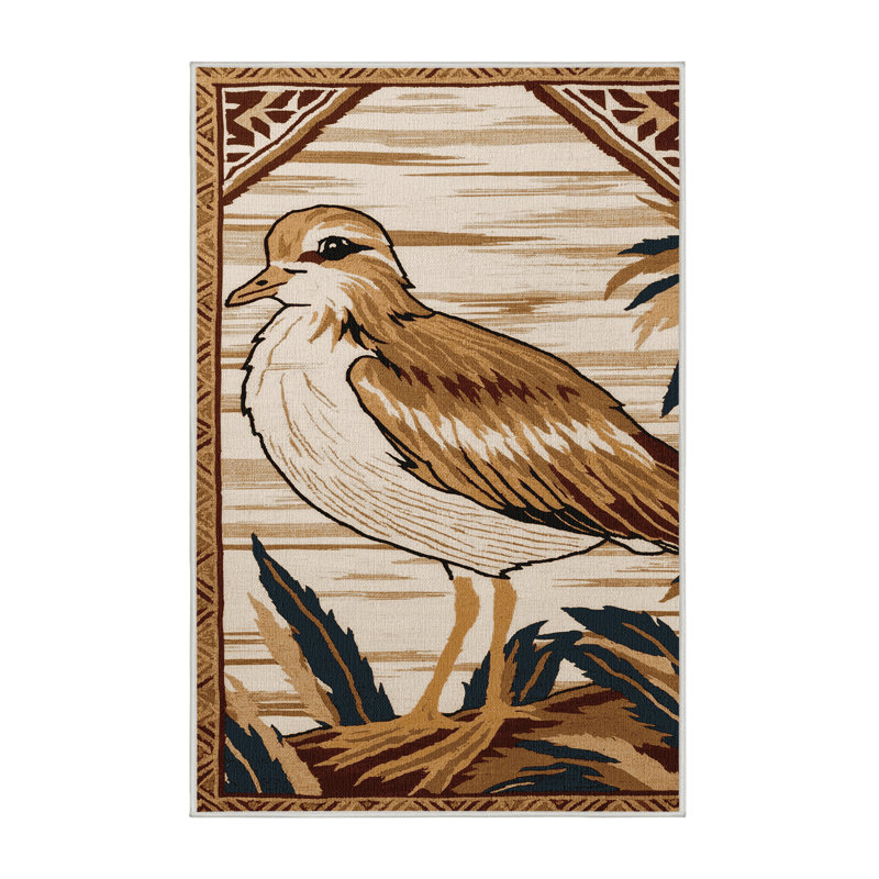  Tapis hawaïen lavable Pacific Golden Plover, Rectangulaire 3 pi x 5 pi