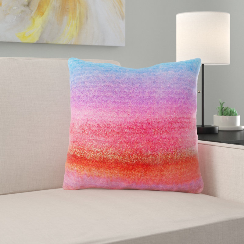 Coussin décoratif aquarelle , Intérieur, Microsuède