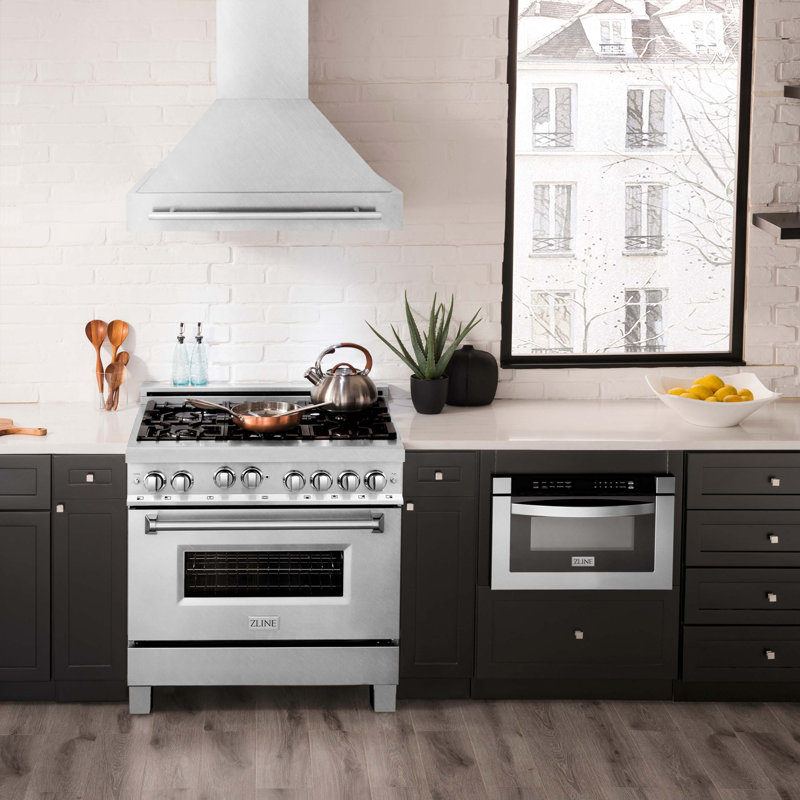 ZLINE 36" Fingerprint Resistant Stainless Steel Range Hood, Satin Stainless Steel