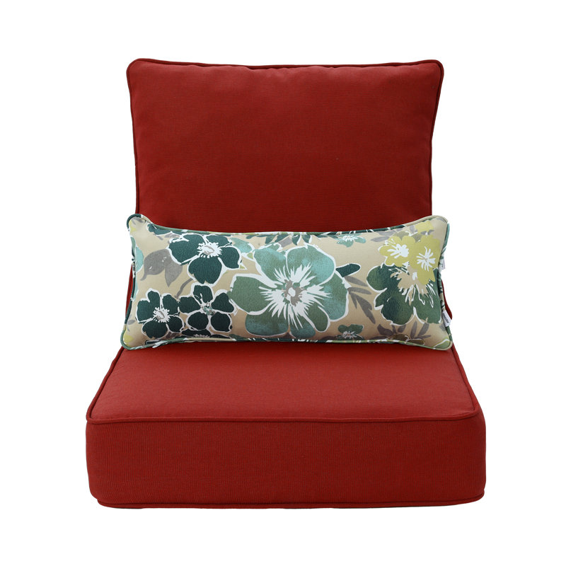 Coussin de siège / dossier d'extérieur, L 22 po x P 24 po, Rouge