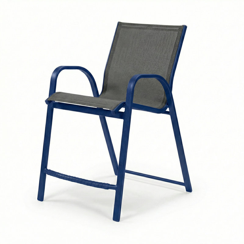 Windward Outdoor Seabreeze Bar Stool, Ninja/Midnight