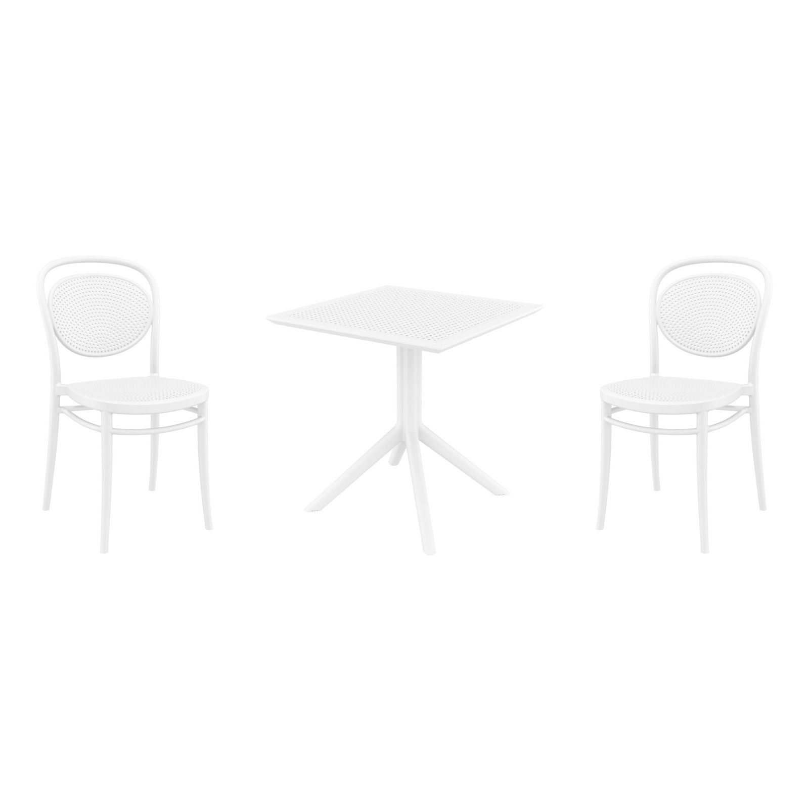 Farrah 28" Patio Bistro Set, White