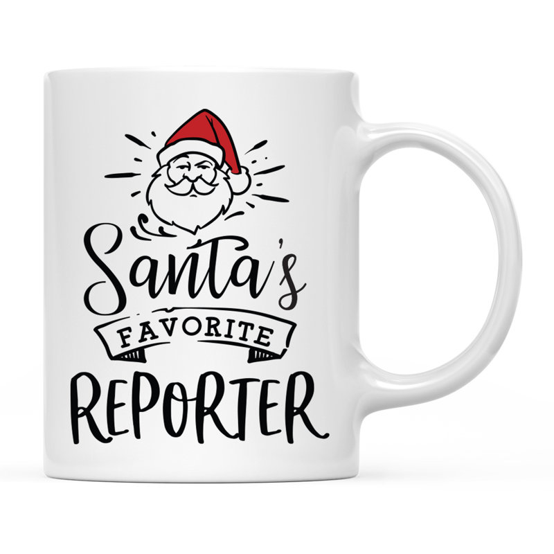 Grande tasse à café Tuileries, « Santa's Favorite Reporter »