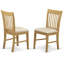 L'ensemble 3 pièces de table et chaises de cuisine contient une table de salle à manger ronde avec Dropleaf et 2 chaises de salle à manger rembourrées en tissu de lin, 42 x 42 pouces, chêne-566760977-633795289-633795293