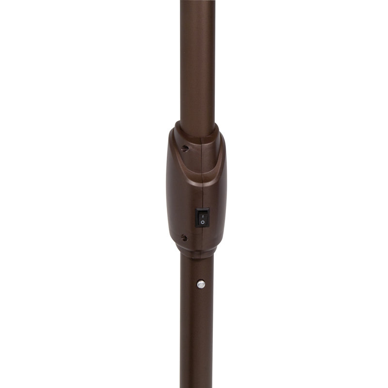 Parasol inclinable 11 pi avec lumière des étoiles Lariat, Spa, Bronze