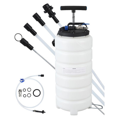 Pompe d'extraction d'huile manuelle et pneumatique 15L - Nécessaire d'évacuation de fluide pour moteurs, transmissions et plus