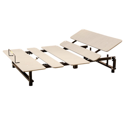 Electric Queen Size Bed Base For Relaxation - Adjustable Head And Foot Grey Grey, Enjoy A Good Night's Rest With 60 Incline 40 Wireless Remote