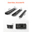 Trench Drain, 39.6 x 4.1 x 2.4 in, Linear Drainage Channel, HDPE Channel Drain with Grates & End Caps, Outdoor Drainage System for Driveway, Patio, Pool, Garden, Yard, Black