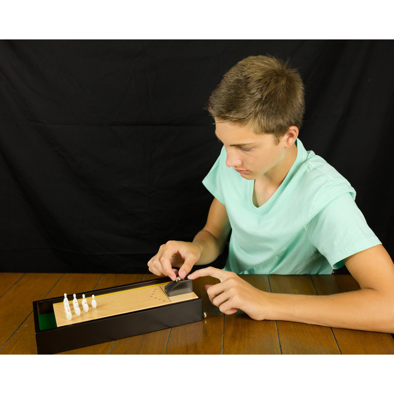 Mahogany Finish Executive Desktop Bowling Game