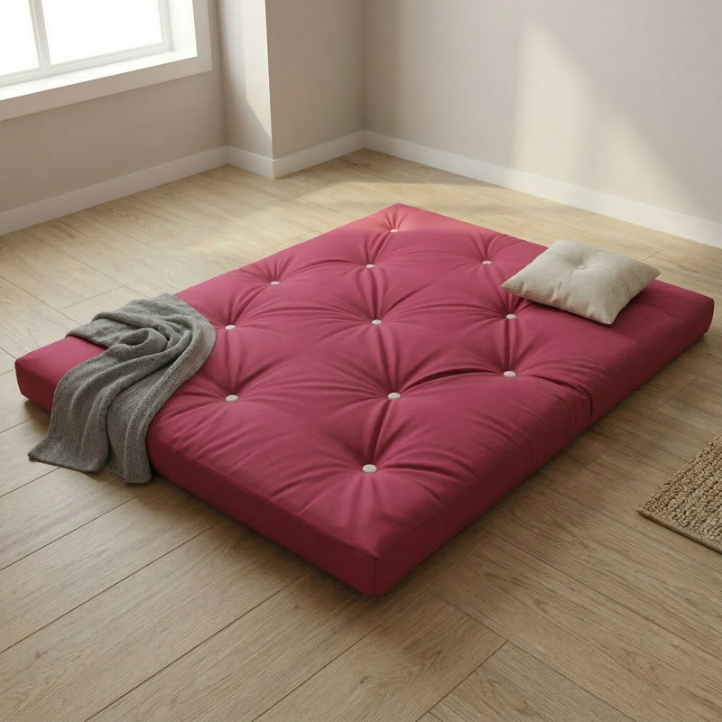 15cm Futon Mattress Futon  Mattress, Pink, 3 Seater 135x193cm
