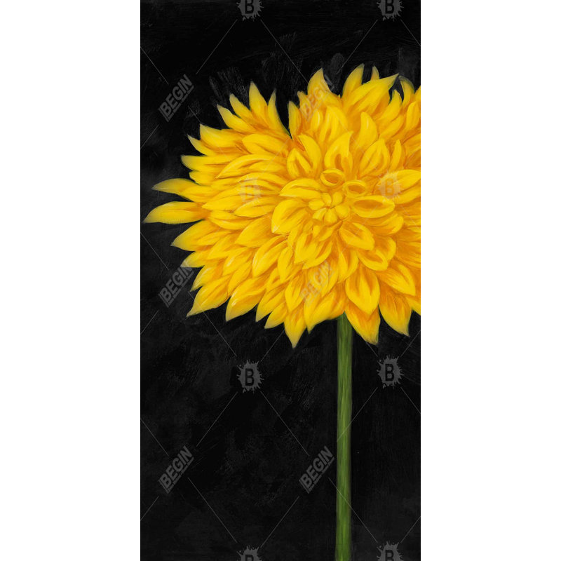 Yellow dahlia - 15.75"x31.50" Desk mat