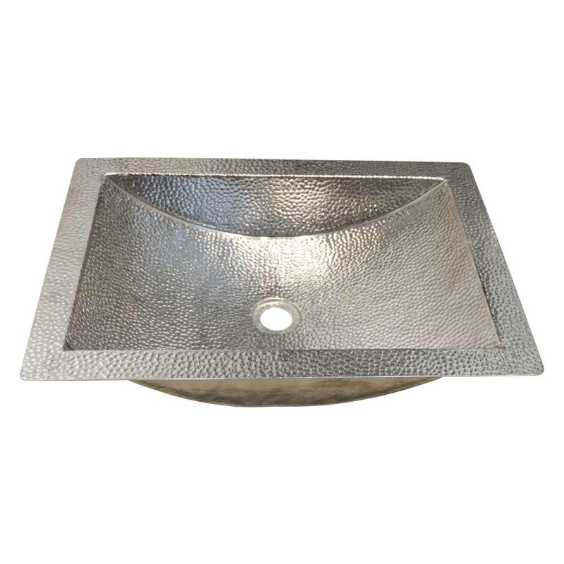Avila Rectangular Undermount Bathroom Sink, Polished Nickel