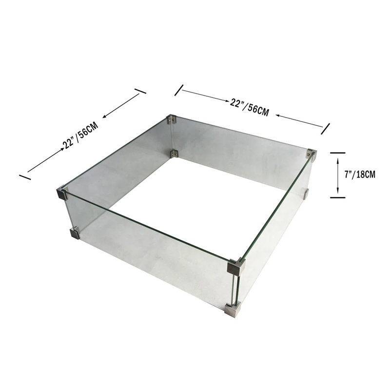 Pare-vent Manhattan pour table de feu Manhattan