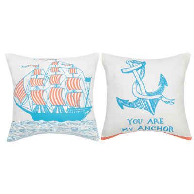 Polka Dots Cotton Reversible Throw Pillow