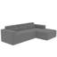 Canapé modulaire moderne de 109 po, canapé en forme de L en tissu Teddy, canapé d'angle 3 places, canapé rembourré moderne avec méridienne et coussins pour le salon, aucun assemblage requis-2001302617