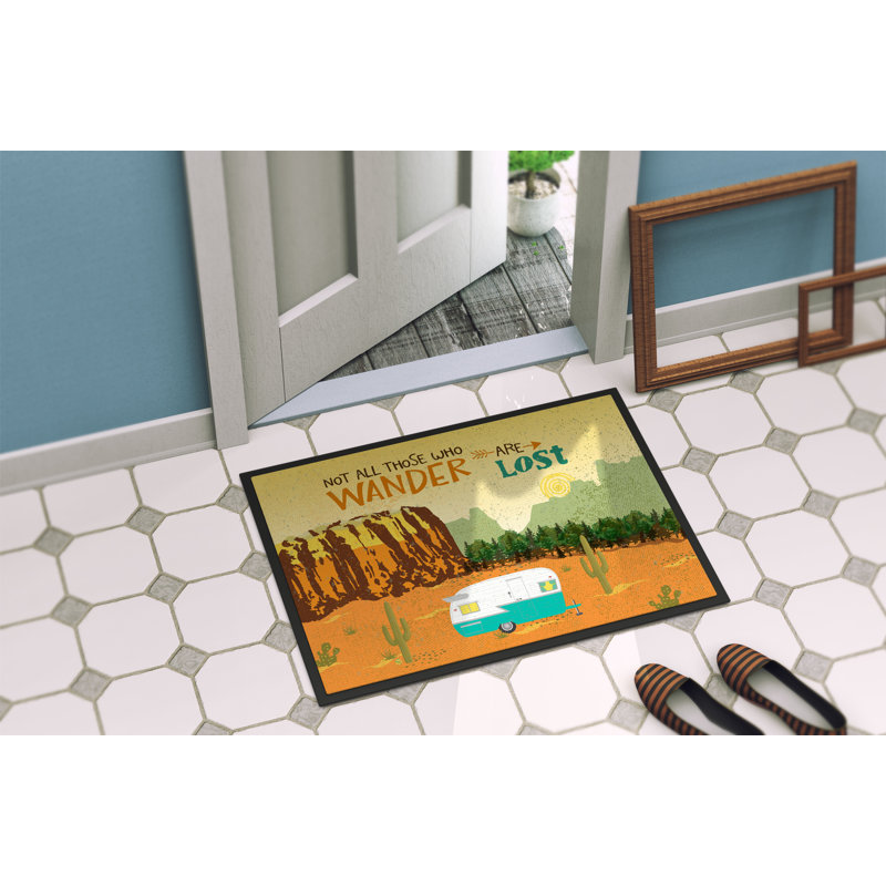 Camping-errants de camping de 27 po x 18 po tapis de porte extérieur antidérapant, l 18 po x L 27 po