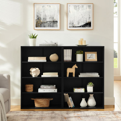 8 - Layer Adjustable Cd Storage, Multifunctional Bookcase, Office And Living Room, Detachable, 4 Units, , Corrosion Finish Storage Shelves, Bedroom Kitchen Office, Board, Waterproof Coating