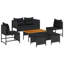 vidaXL Garden Sofa Set with Cushion Poly Rattan Furniture Outdoor Living-117956403-117956409