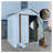 6FTx4FT Outdoor Storage Shed with Apex Roof - White & Yellow Metal Garden Shed for Backyard Organization, Weatherproof Outdoor Storage Solution-123681253