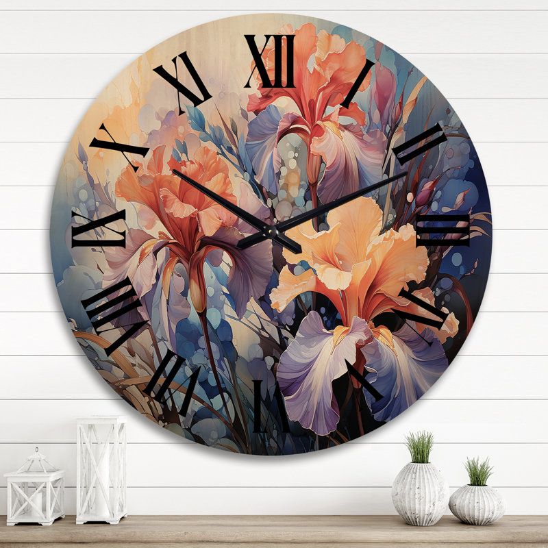 Horloge murale en bois massif Maurane, Très grand