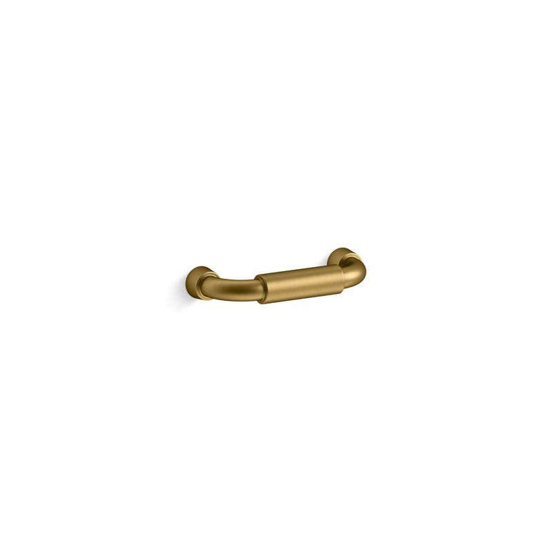 Tone 3 In. Cabinet Pull, Vibrant Brushed Moderne Brass