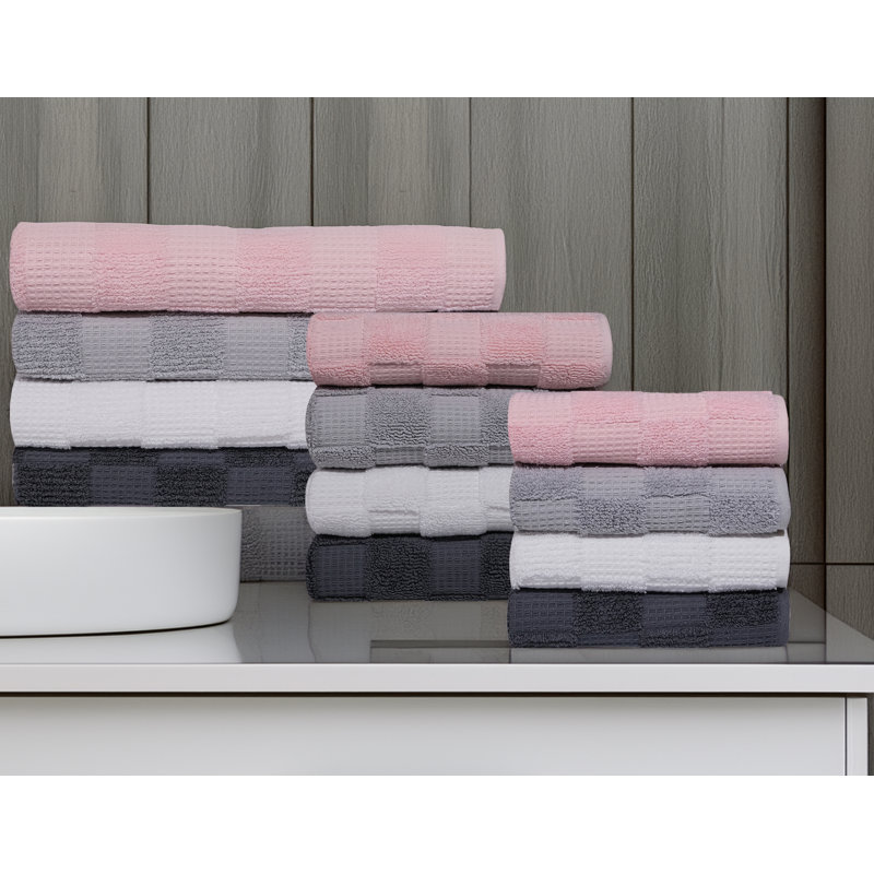 Ensemble de 4 serviettes de toilette turques Taylorlynn, Blanc