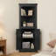 Armoire de coin haute de 176 cm (69,4 po) de style champêtre avec étagères réglables-1882392665