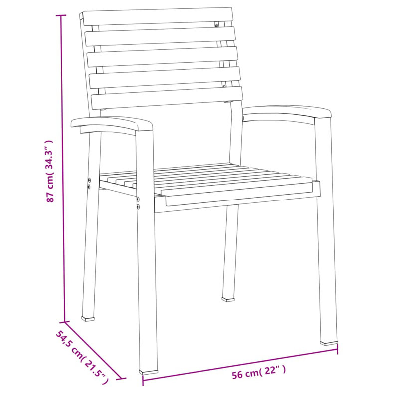 Calcutta Stacking Patio Dining Armchair