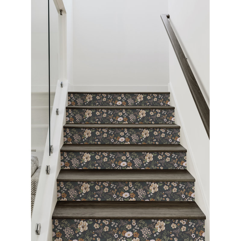 Montant d'escalier en vinyle Earthy Botanics, Foncé, H 6,5 po x l 48 po