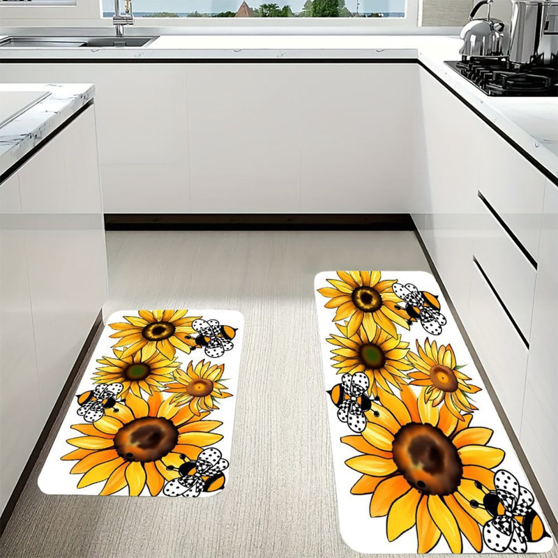 Ensemble de 2 tapis de cuisine Sunflower