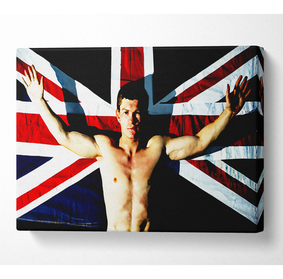 Ricky Hatton Britische Flagge - Kunstdrucke auf Leinwand