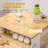 Kitchen Island with Storage Cabinet, White