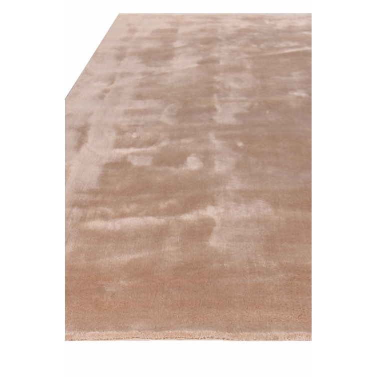 Exquisite Rugs Lush Handmade Handloomed Bamboo Silk/New Zealand Wool Light Beige Area Rug