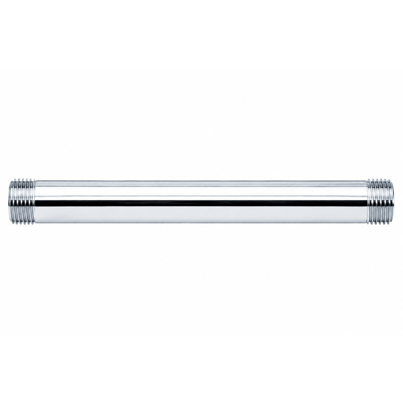 Mamelon droit en fer 12 po x 1/2 po par Strom Living, Chrome chrome
