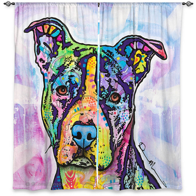 Paire de rideaux obscurcissant Lanesboro Dean Russo's Window Illustrous Pitbull, L 20 po x L 52 po