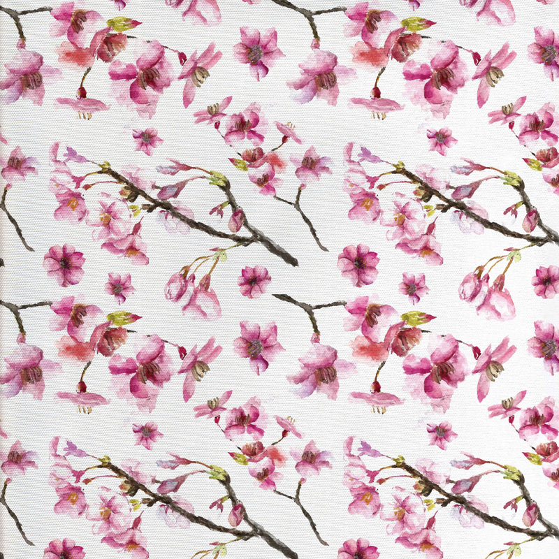 Tissu en fleur de cerise, l 58 po x L 108 po