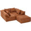 Canapé modulaire en forme de L, sans assemblage, canapé 5 pièces, canapé-lit convertible, canapé entièrement compressé, canapé-lit à combinaison libre, canapé 5 places et repose-pieds, chenille