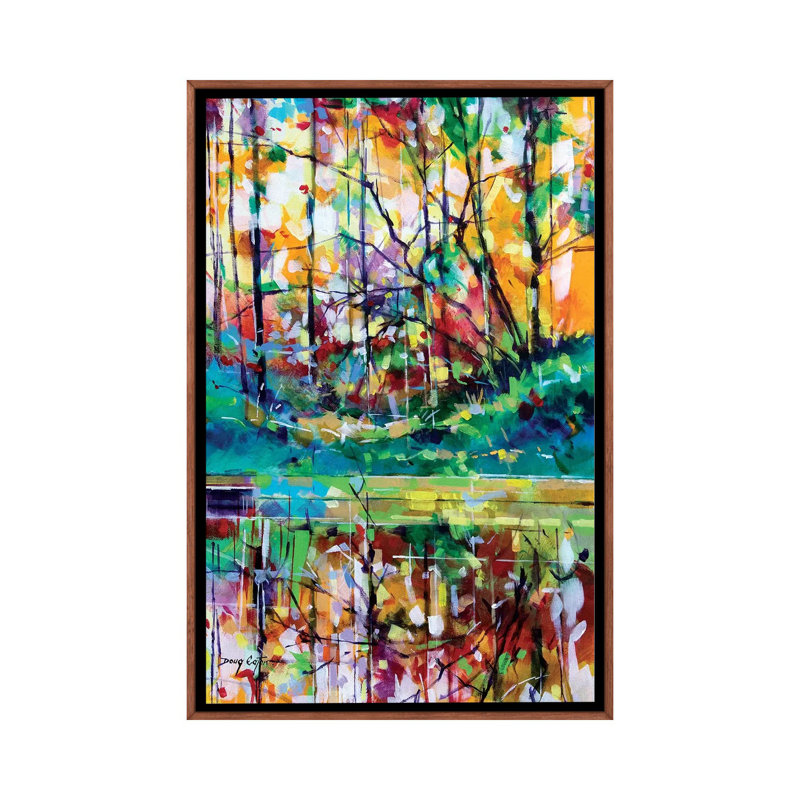 Mad Meadowcliff by Doug Eaton - Painting on Canvas, 101.6 cm H x 66.04 cm W, Classic Brown Wood Framed