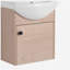 Petite commode de salle de bain de 18 pouces avec lavabo en céramique, conception murale