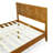 Solid  Wood Platform Bed Frame with Headboard – Mid-Century Modern Style, Carved Wood Grain, Easy Assembly with Smart Tool, No Box Spring Needed-628697606-628697605