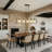 5-Light Dimmable Linear Chandelier Square /Rectangle Chandelier Dining room Light for Dining Room-267465899-267465900