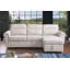 Canapé-lit modulaire réversible moderne en chenille de l 97 po beige avec chargeur USB, poches pour téléphone / magazine