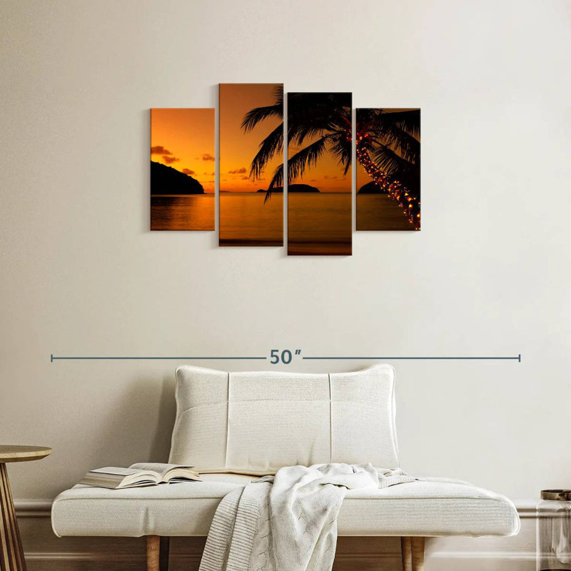 Gillard Caraïbes Gillard au coucher du soleil, H 22 po x l 36 po